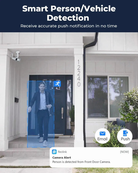 Smart detection by Dual Lens 2K 4MP Outdoor WiFi Security Camera With 150 Degree Ultra Wide View Color Night Vision