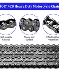 Beefy 420 Chain 90 Links Free Chain Breaker Included For Mini Bikes And Small Motors Fits Baja Warrior MB165 MB200 Cole