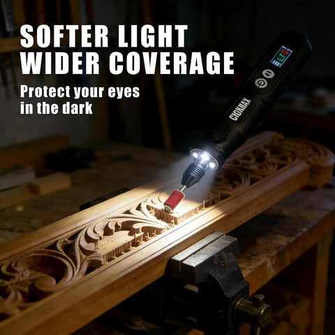 Cordless Rotary Tool Kit With Five Speed Settings 3.7V Mini Grinder Led Front Light 42 Piece Accessory Set for wood carving
