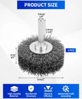 Two Pack 2 Inch Wire Wheel Brush For Drill Heavy Duty Carbon Steel Wire Brush For Rust Paint And Corrosion Removal 0.012 Inch