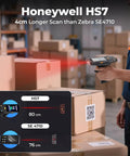 Android 14 Barcode Scanner With Pistol Grip A Real Warehouse Beast Honeywell HS7 QR scanning boxes in warehouse environment