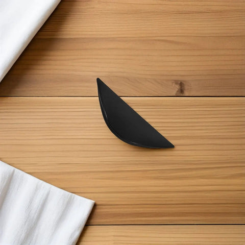 Six Pack Black Semicircle Push Pull Handles With Self Adhesive Edge Tabs For Cabinets Drawers Wardrobes And Furniture Easy Peel