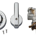 E423 Thermostatic Valve With One Half Inch NPT Connection, Brass Body, Single Lever Temperature Control, Durable No Fuss Plumbing Fixture Part For Showers And Faucets, Precise Heat Regulation, High Flow, Easy Install; chrome valve
