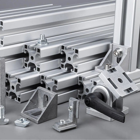 4-Pack Die-Cast Aluminum Pivot Joints, 180-Degree Adjustable Flexible Pivot Connectors For 2020 Series Aluminum Extrusion Profiles, 6mm Bore, Silver Tone DIY-Friendly Built-To-Last mounted on 2020 aluminum extrusion profiles