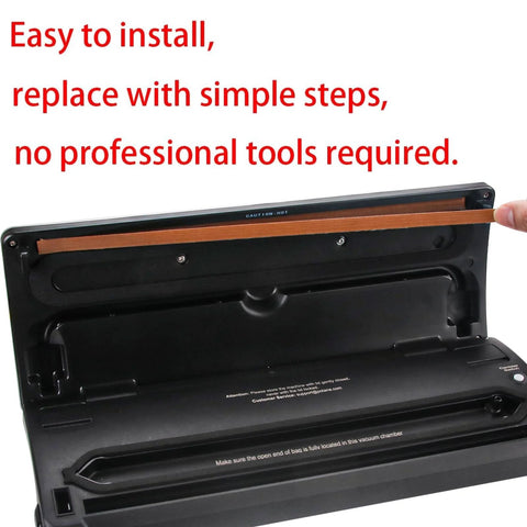 Foam replacement gaskets, 4-pack for Precision Vacuum Sealer VS 2690; brown gasket shown in open sealer.