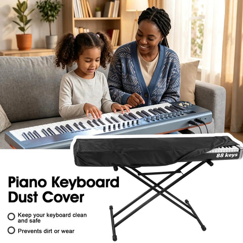 88 Key Piano Keyboard Dust Cover Waterproof Dustproof Electric Piano Cover With Adjustable Drawstring For Digital Pianos