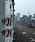 Two Pack IP68 Industrial Breather Vent With M12x1.5 Pressure Equalization Valve on outdoor electrical cabinet in rain