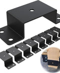 Beefy Trailer Stake Pocket Bracket Set For Flatbed Trucks Carbon Steel Rust Resistant Easy Install 8-piece kit with mounting example