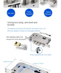 Heavy Duty Fingerprint Smart Door Lock Featuring Built In Doorbell And Slick App Control Electronic Deadbolt For Home Security Password And Key Card Entry Rock Solid Rust Proof Build, durable stainless steel mortise lock.