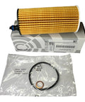 BMW Engine Oil Filter Element OEM Replacement 11 42 8 575 211 Genuine Part shown with packaging and installation accessories.