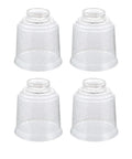 Clear Seeded Glass Ceiling Fan Shade Set Of Four Transitional Bell Style Two One Eighth Inch Fitter Four And A Half Inch Diameter