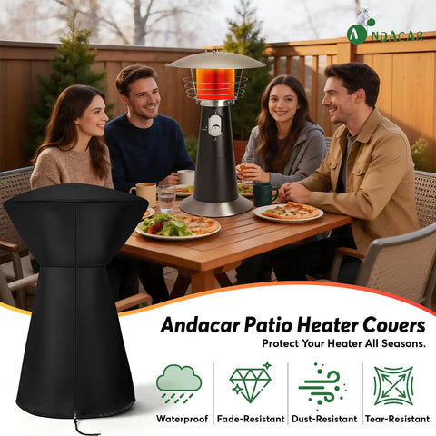 Rugged Waterproof Patio Heater Cover For Portable Tabletop Heaters 18-Inch By 25-Inch Fits COH-500 And Similar Infrared Heaters