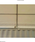 Open Air 20x20 Ft Container Canopy Shelter With 15 Oz PVC Pole Free Interior, close-up of ceiling frame