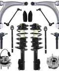 Front 14 Piece Beefed Up All In One Suspension Kit For Chevy Malibu Pontiac G6 Saturn Aura With 2 Wheel Bearing Hubs 2 Struts
