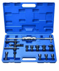 12-Piece Motorcycle Blind Bearing Puller Kit 8-25mm with slide hammer in blue case, tools for wheel and engine bearing replacement.