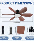 Ceiling Fan With Light Dimmable E26 Socket Dual Function Fan And Light Replaceable LED Board Includes One Spare Bulb