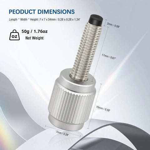 Close-up of Six Pack M5 Threaded Telescope Finderscope And Guidescope Ring Screws with Durable Nylon Tips