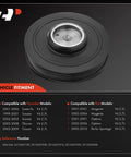 Engine Harmonic Balancer Pulley Compatible With Hyundai Sonata Santa Fe Tucson Tiburon Kia Optima Sportage Magentis DOHC V6 2.5L 2.7L Drop In Replacement Part for Smooth Engine Timing and Reduced Vibration