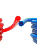 Half Inch PEX B Pipe Kit With 200 Feet Total From Two Rolls For Potable Hot And Cold Water Systems, red and blue tubing ends