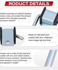 Image showing 4 Pack Beefy Heavy Duty Exhaust Hanger Rods Three Eighths Inch By Ten Inch Universal Muffler Hanger Set with rubber bushings.