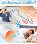Portable AC Exhaust Vent Hose 5.1 Inch Diameter And 80 Inch Length With Counterclockwise Thread, Replacement For Cracked Or Leaking Hoses