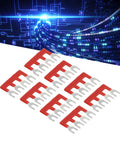 Cuttable Fork Type Jumper Block Terminal Strips 100V 15A Pack Of 15 With PVC Flame Retardant Shell Premium Copper Conductor
