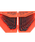 Top Tier 30 Piece Hex Wrench Set With Inch And Metric Combo For Heavy Duty Furniture Assembly Home Repairs And Pro Use High Strength 45 Steel Long Short Arm Tool Kit, red case