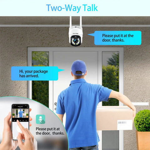 Get Awesome Protection With This 4MP Wifi Outdoor PTZ Security Camera Featuring Two-Way Talk and Motion Detection