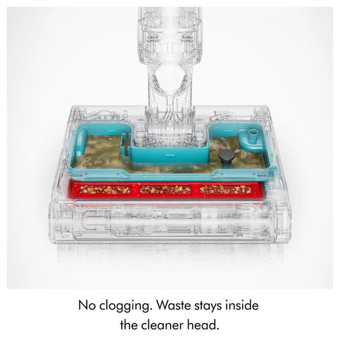 Clean And Wash Hygiene Wet And Dry Hard Floor Cleaner For Spills And Stains underneath view showing waste capture mechanism
