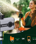 WiFi Sprinkler Timer With Brass Inlet For Outdoor Lawn And Garden App Control Remotely Via 2 4 GHz WiFi Or Bluetooth