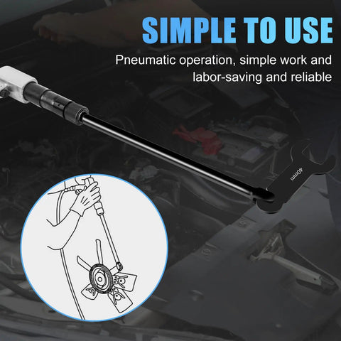 8 Piece Pneumatic Fan Clutch Wrench Set For Auto Repair With Beefy Heavy Duty 7 Driving Wrenches Including 40mm tool in use