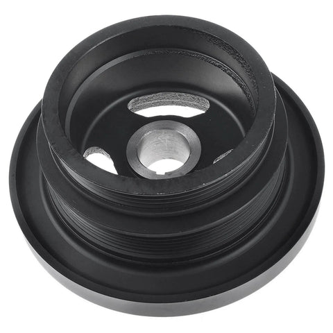 Black Engine Harmonic Balancer Crankshaft Pulley Drop-In For BMW Vehicles OEM-Grade Replacement Part, front view