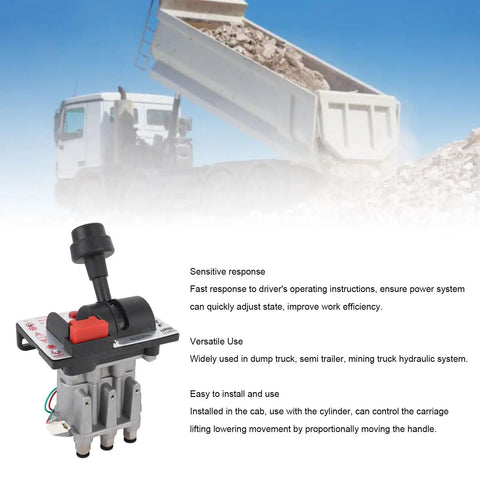 Beefed Up Dump Truck PTO Control Valve Proportional Hydraulic Valve With PTO Switch Six Holes Four Working Positions Slow Down Tipper Switch For Hydraulic System Easy Installation And Maintenance Friendly