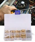 260Pcs M2 Brass Standoff Kit With Hex PCB Spacers And Hardware For PC Case Builds DIY Electronics Maintenance Includes Assorted Standoffs Screws And Nuts For Stable PCB Mounting, open organizer kit