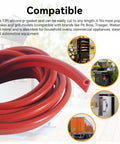 13ft red silicone gasket seal coil for grills, ovens and smokers; 7/16 x 7/8 in, heat resistant up to 500°F