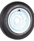 2 Pack Trailer Tires On Rims 4.80-12 480-12 4.80 X 12 White Spoke Wheel 4 Lug On 12 Inch Rim 780 Lb Load Capacity 60 Psi Load Range B