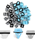 Heavy Duty Nylon Molding Retainer Clip Kit With Gasket Sealant For Fender And Rocker Panel Fasteners Auto Body Trim Hardware Replacement Parts For Hyundai Kia Rides, assorted clips in black and blue.