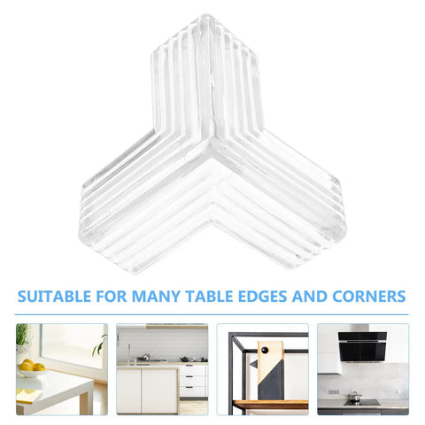 Transparent PVC corner guard from 10 Pack PVC Corner Guards For Furniture And Steps Soft Corner Protectors For Safety Easy To Install.