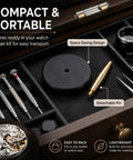 Compact Precision Balance Wheel Holder For Mechanical Watches With Non Magnetic Brass Pin And Anti Slip Base in toolbox