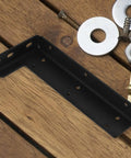 Floating Shelf Brackets Invisible Installation No Fuss Two Pack Wall Mounted Heavy Duty Iron Supports shown on wood surface