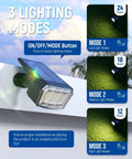 63 LED Solar Spotlight Lights Outdoor With 3000K Daylight Super Bright 3 Lighting Modes IP65 Waterproof wall-mounted close-up