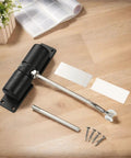 Automatic Door Closer Aluminum Alloy Rebound Stopper Wear Resistant Safety Spring Kit With Pulley Pad Roller Rod And Mounting Screws