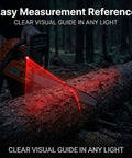 Laser Measuring Tool For Firewood And Chainsaw Work With Adjustable Log Length Guide For Quick Accurate Cuts No Fuss Setup Fewer Rechecks And Time Saving Outdoor Wood Cutting Marker Accessory For Efficient Firewood Prep. orange chainsaw laser guide on log