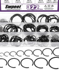 322 Piece Snap Ring Set Carbon Spring Steel And Manganese Round Wire C Clips Internal Snap Ring Kit 14 Sizes From 7mm To 30mm For Bearings And Holes in plastic case