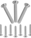 Ten Pack Stainless Steel Flat Head Socket Screws 5/16-18 X 2 Full Thread Heavy Duty Fasteners For Furniture And Racks Built For Home