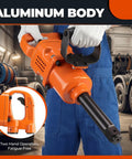1 Inch High Torque Air Impact Wrench Dishing Out Maximum Beef With Up To 2580 Foot Pounds Of Loosening Power And A Lightning Quick 5000 Rpm Spindle crafted in aluminum body for heavy duty tasks.