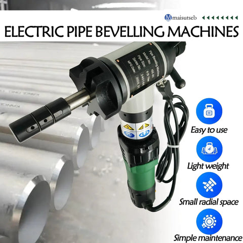 Top Tier Electric Inner Swelling Pipe Beveling Machine With 1200W Motor, designed for cutting tubes 28 to 76mm in diameter.