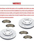 Honda Odyssey Front And Rear Drilled And Slotted Disc Rotors With Ceramic Brake Pads Kit Replacement For 2005 To 2010