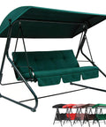 Weatherproof Replacement Canopy For Outdoor Swing Chairs Built To Last Waterproof 3-Seater Patio Swing Cover in green