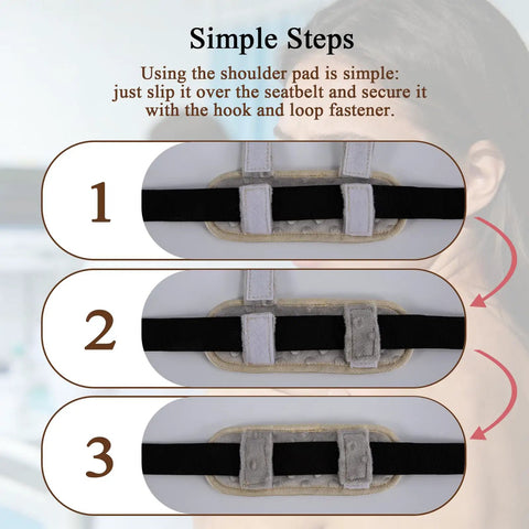 Premium Soft Arm Sling Padding To Ease Neck Pressure And Stop Straps From Cutting In Plush Foam Covers during installation steps.